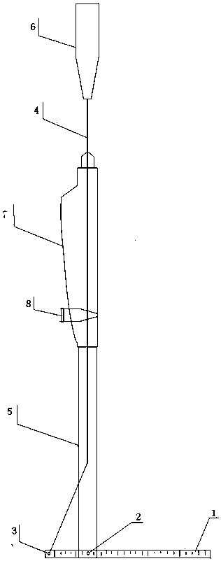 Scale for measurement under endoscope