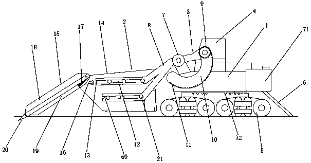 A self-cleaning beach garbage cleaning vehicle and a use method thereof