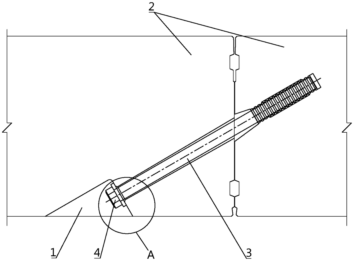 A waterproof structure and construction method for bolt hole of shield tunnel segment