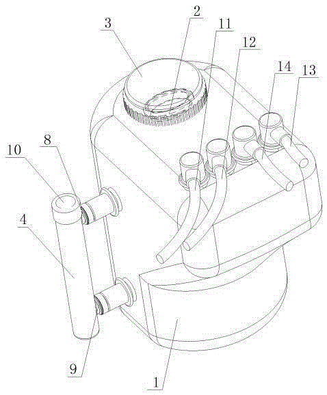 Waste liquid collection warning device