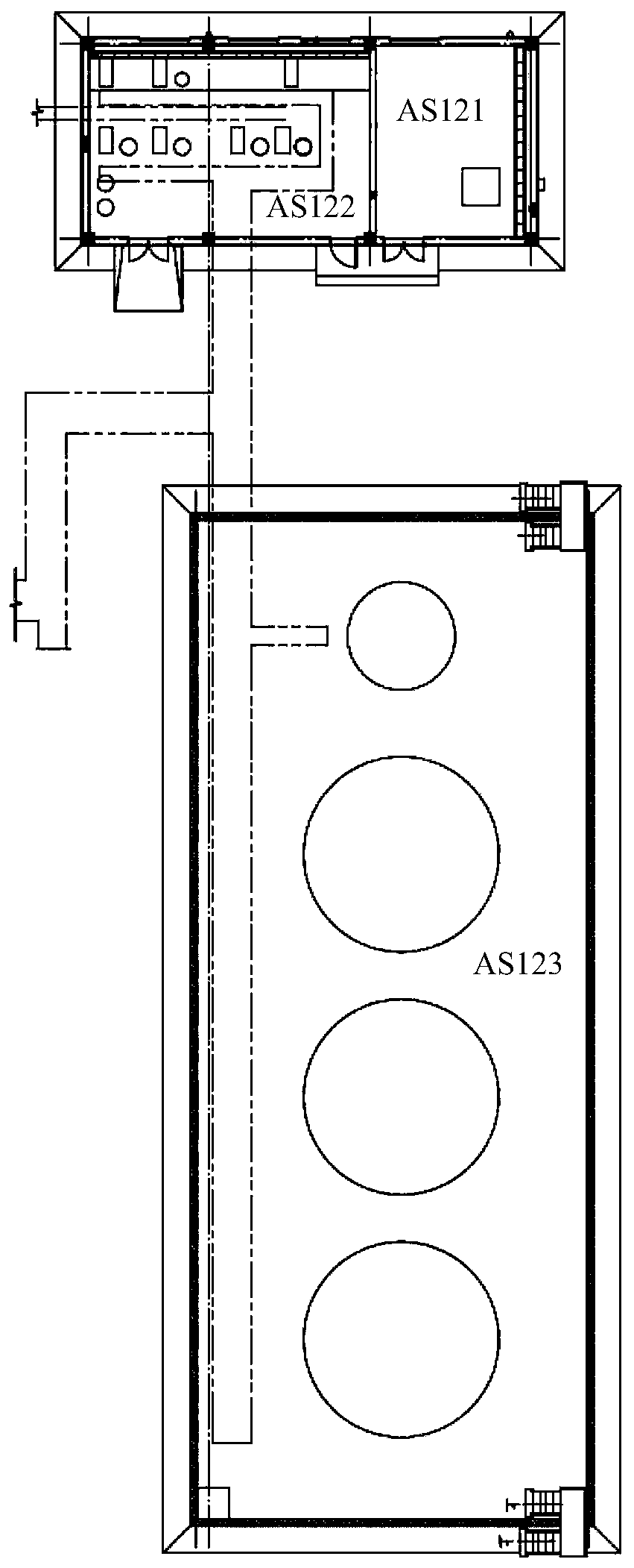 Arrangement structure of nuclear power station oil and gas boiler room