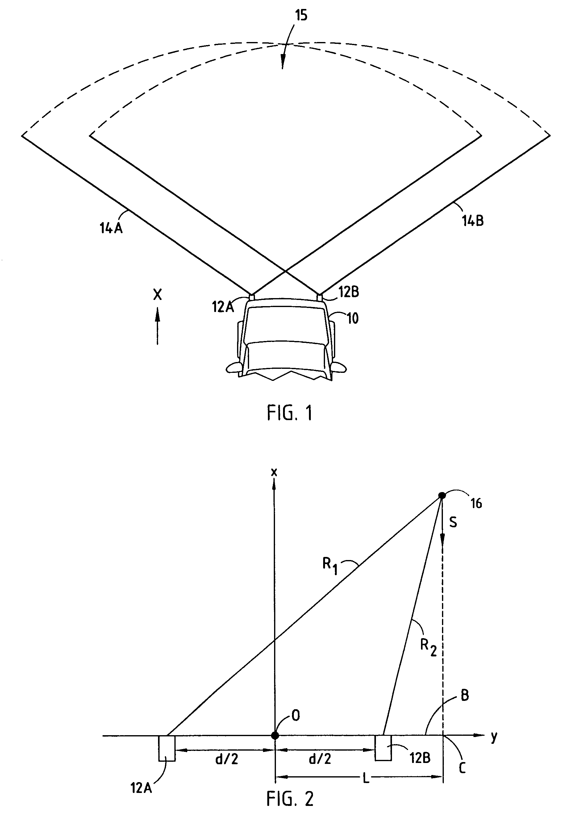 Collision detection system and method of estimating target crossing location