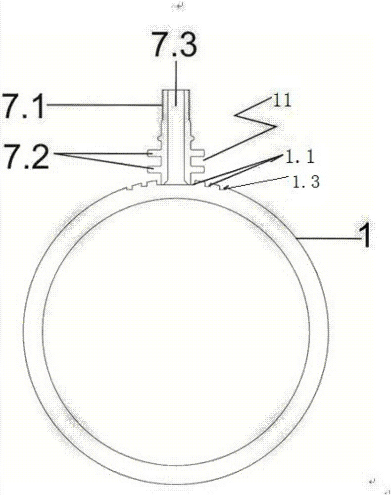 A connecting method for a valve core and a floating pipe