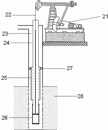 Gas well underground spiral gas-liquid separation liquid drainage and gas production device