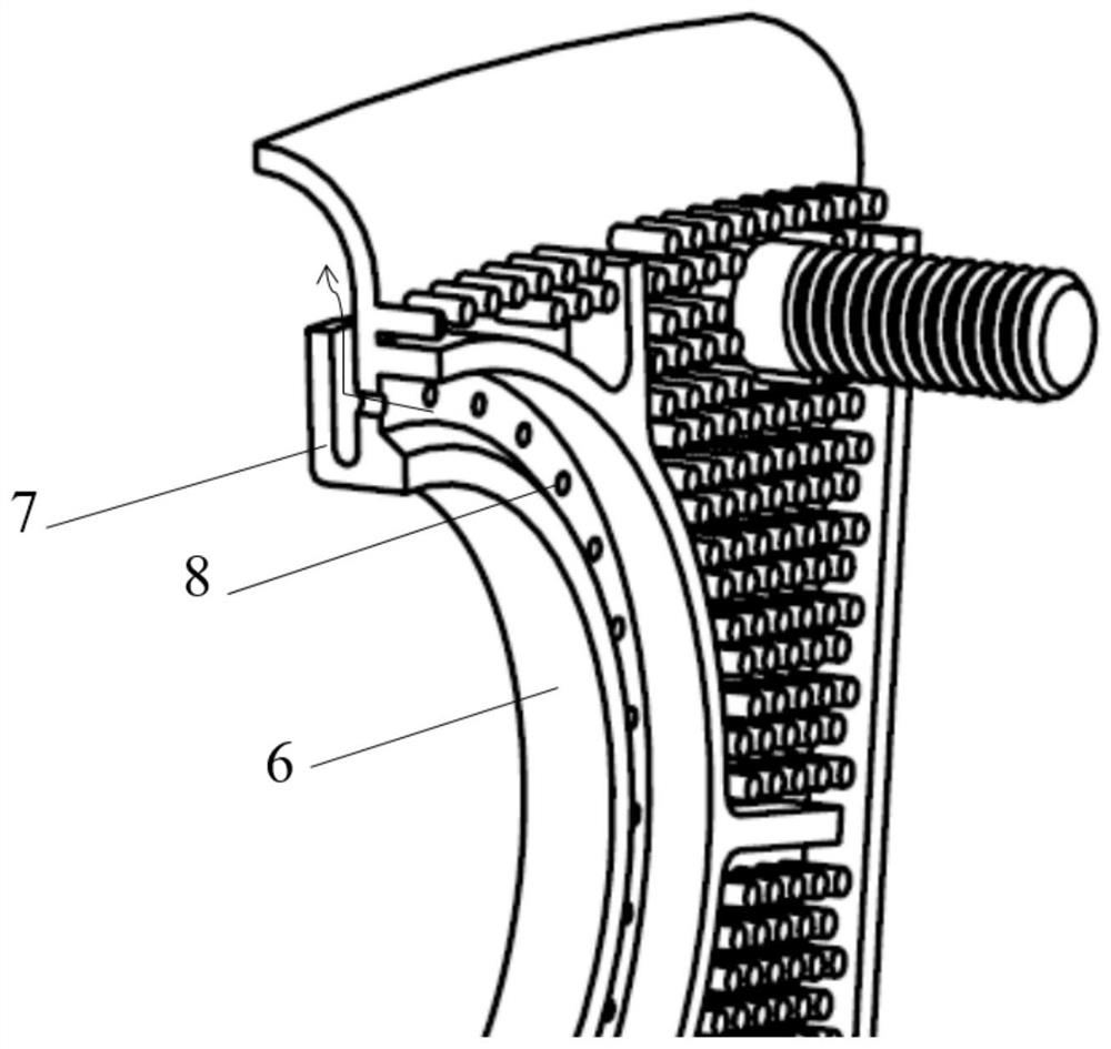 Efficient cooling structure of flame tube head