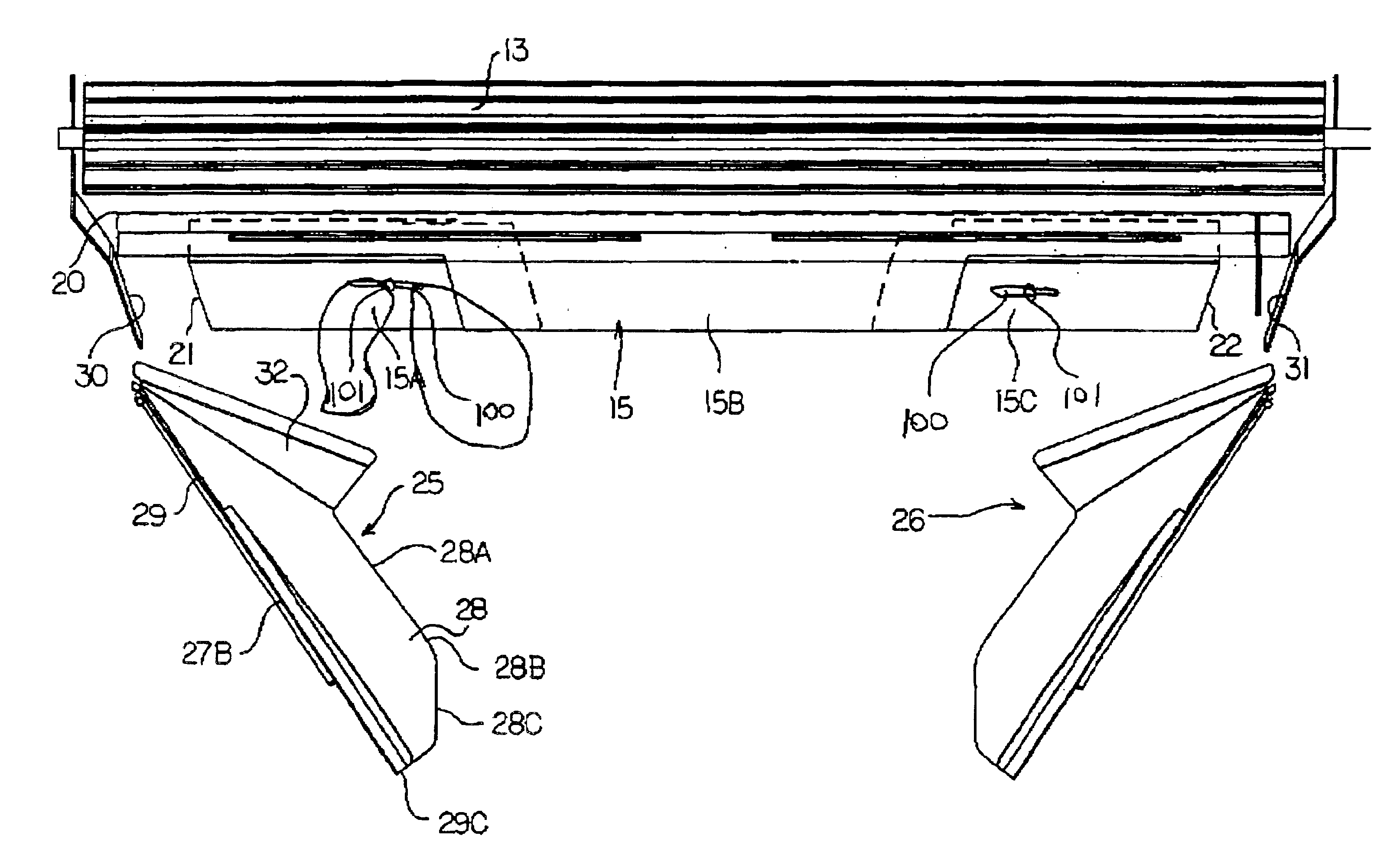 Windrow forming system for a crop harvesting header