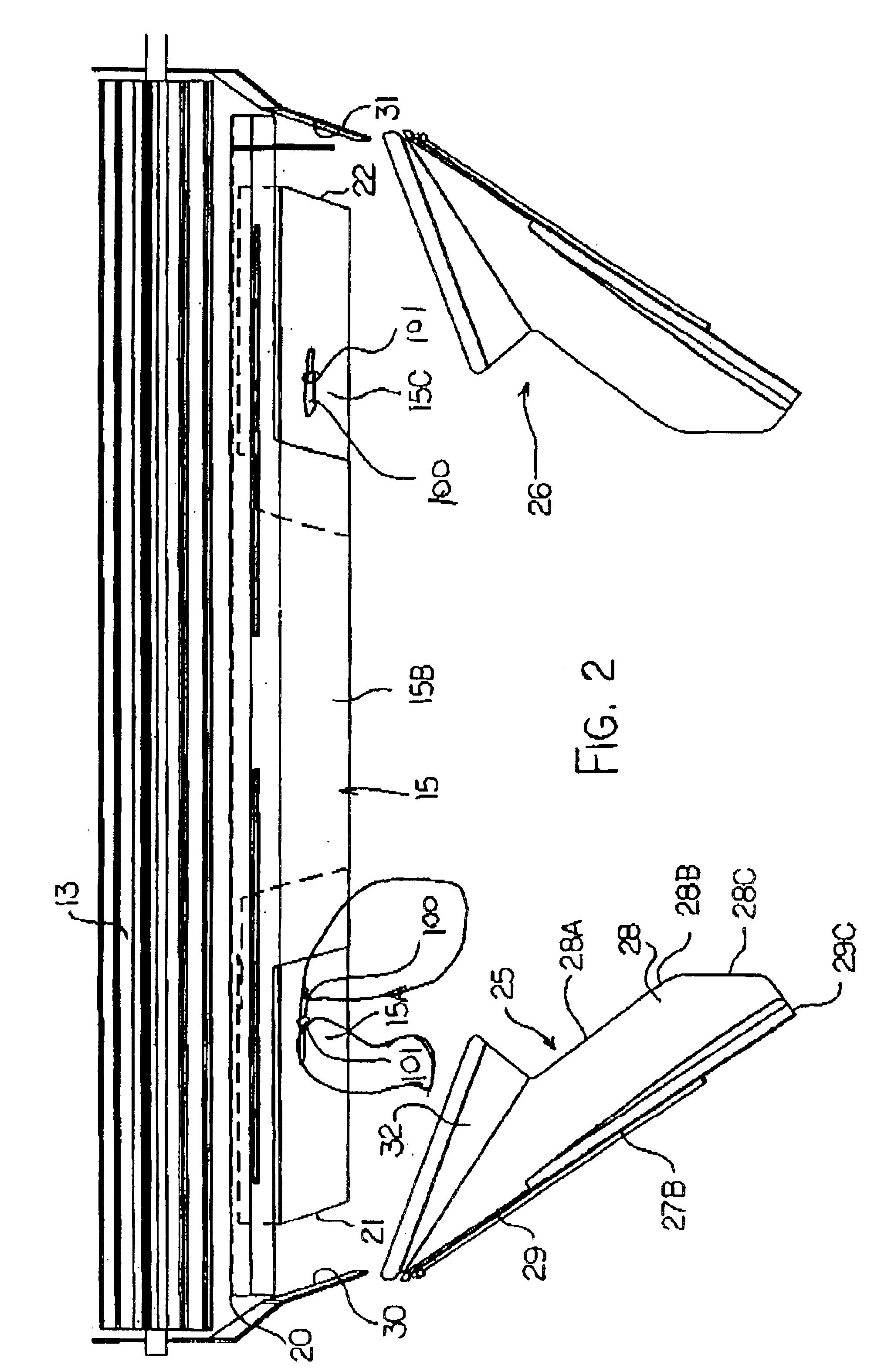 Windrow forming system for a crop harvesting header