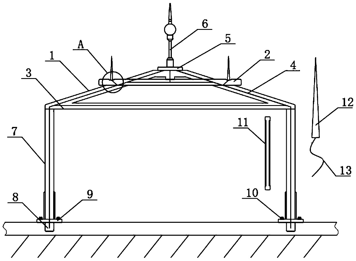 Lightning protection system for ancient building