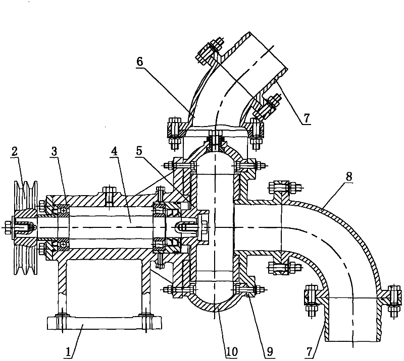 Wear-resisting sand pump and casting method thereof