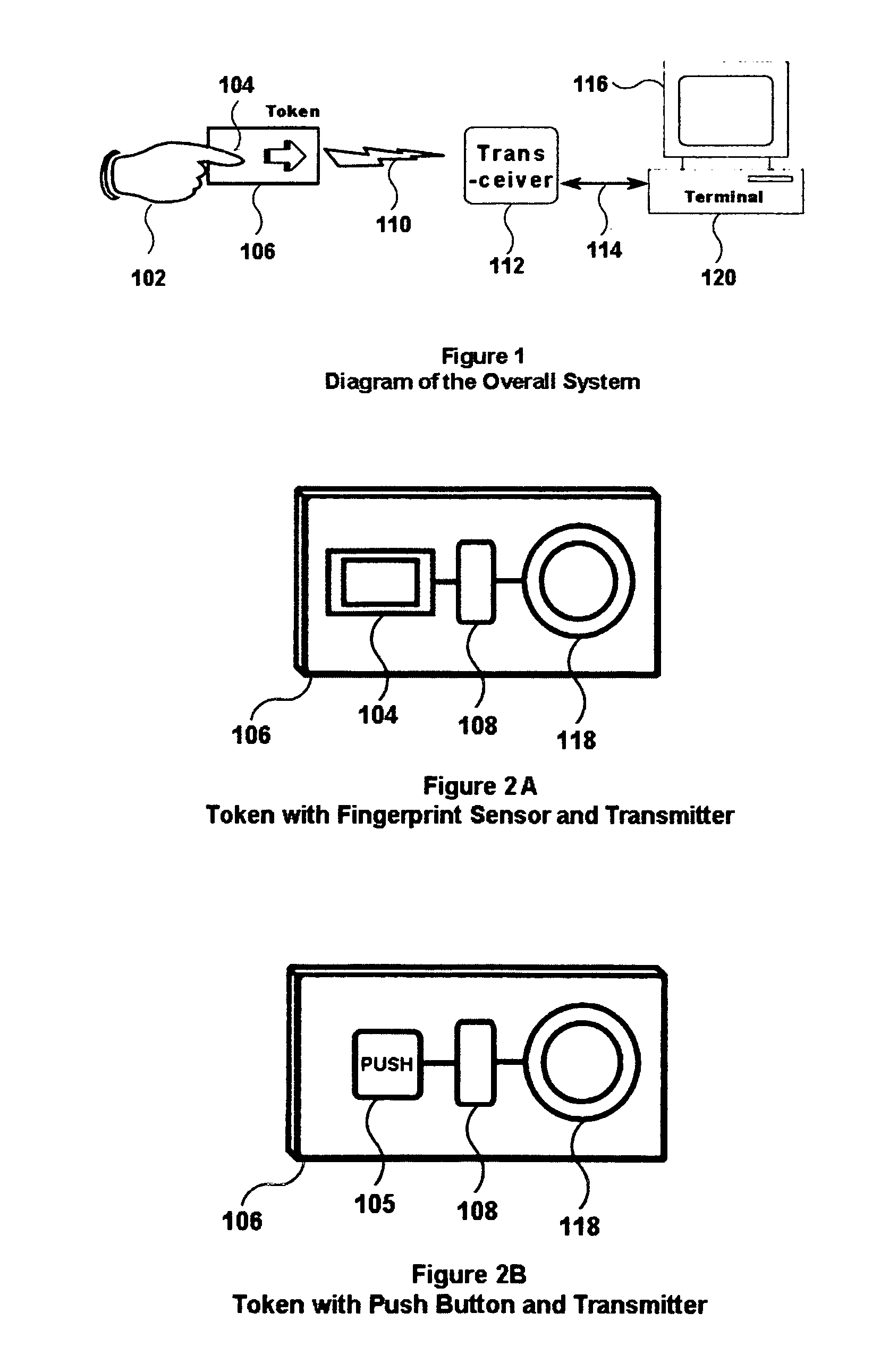 Authenticating device with wireless directional radiation