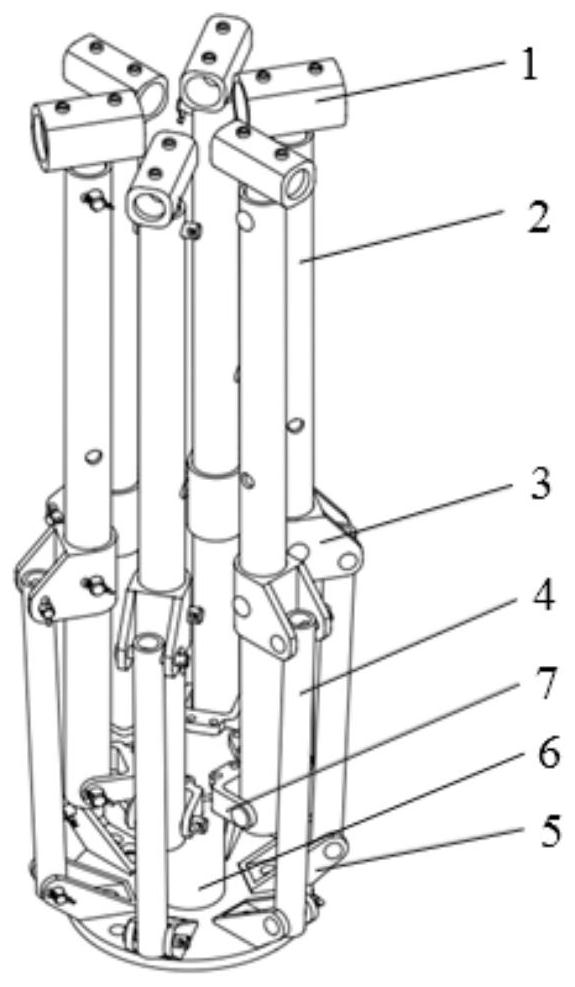 Folding antenna mounting frame for erecting shore-based antenna of unmanned ship
