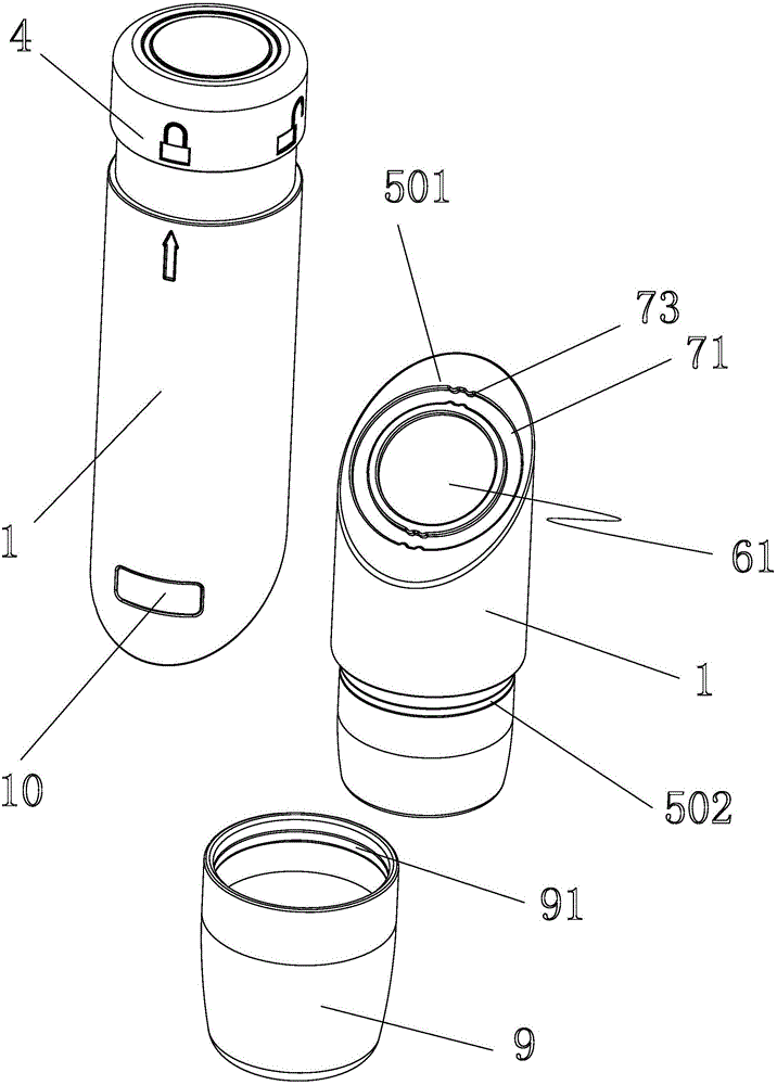 Safe and countable quantitative medicine feeding actuator with buffer device