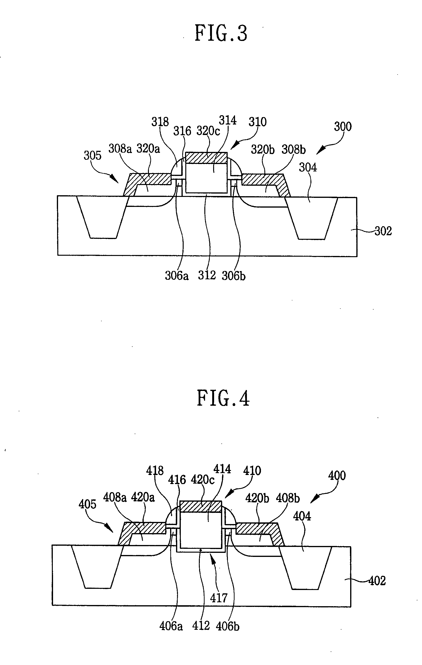 MOS transistor with elevated source and drain structures and method of fabrication thereof