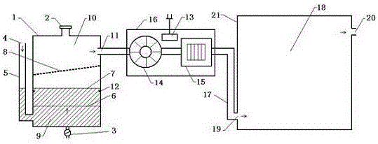 Liquid filtration type enclosed space air purifying method