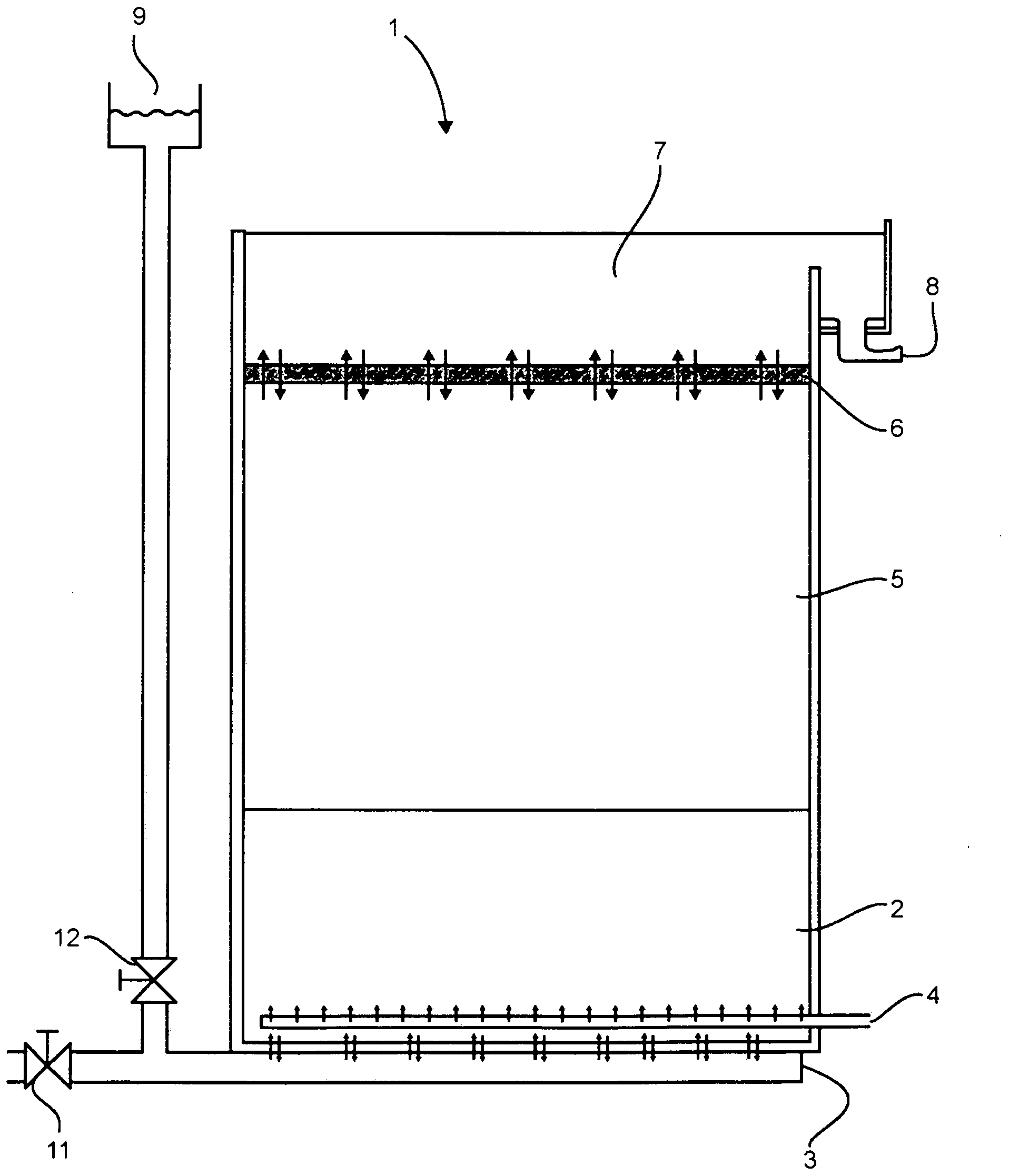 Improved biological waste water purification reactor and method