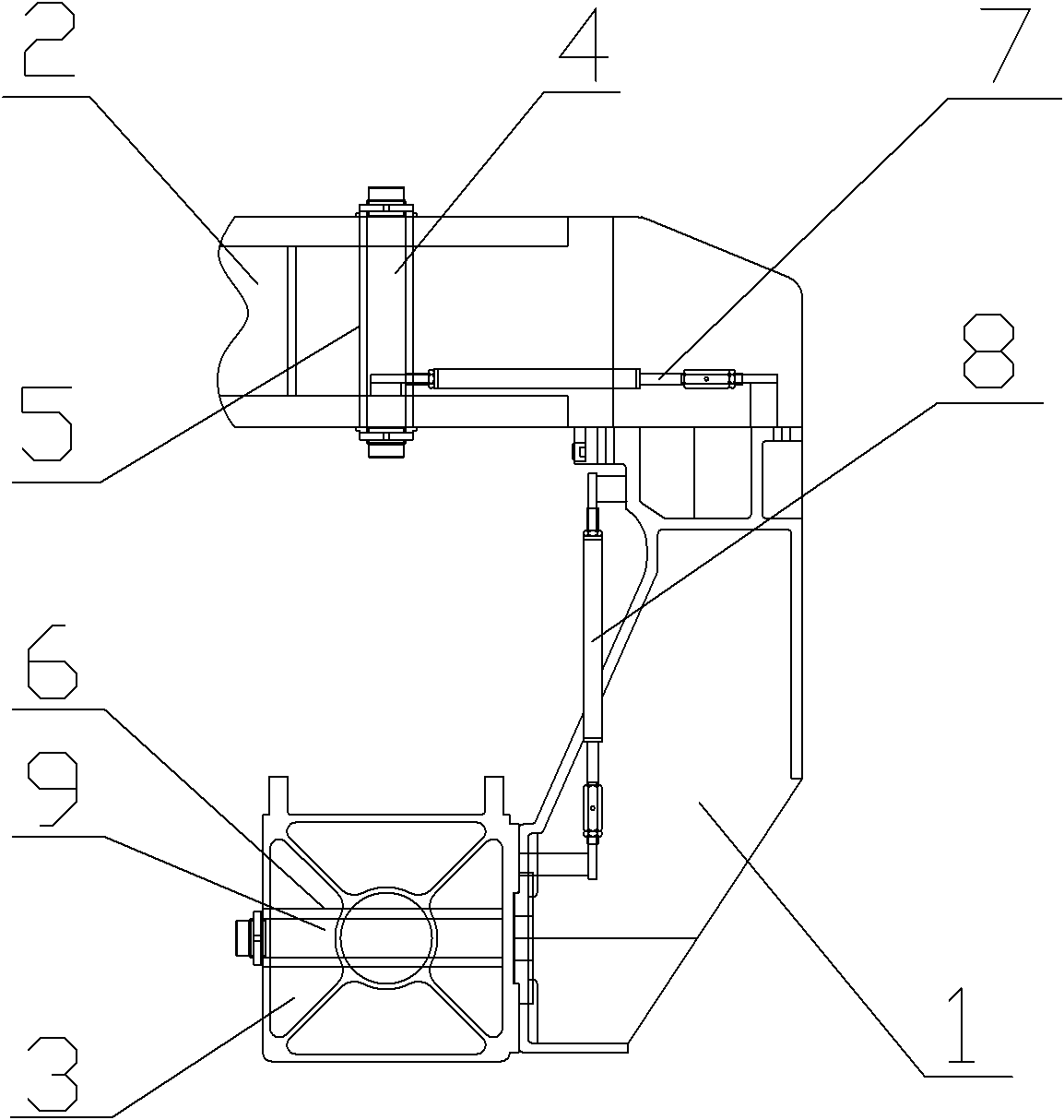 Movable cantilever structure of magnetic suspension train
