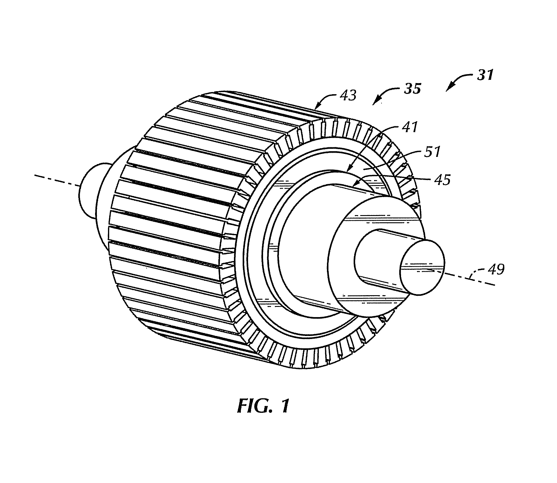 Rotor assembly and method of assembling a rotor of a high speed electric machine