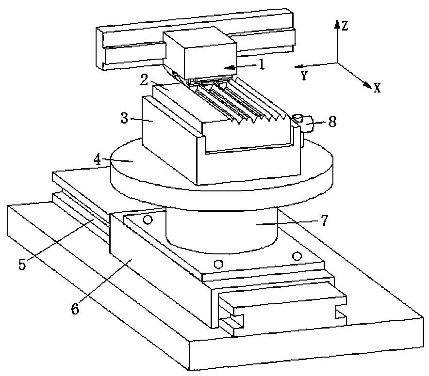 Multi-cutter mechanism and using method of high-efficiency precise cutting micro-structure and using method