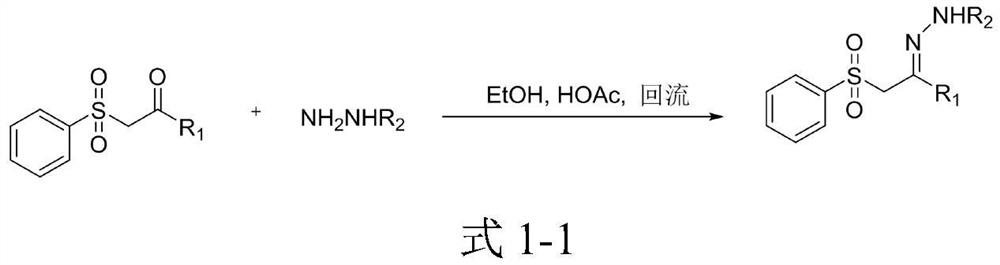 A kind of β-sulfone hydrazone derivative and its preparation method and application