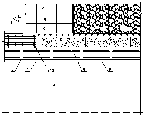 Half-roadway retaining method for retaining roadway along gob