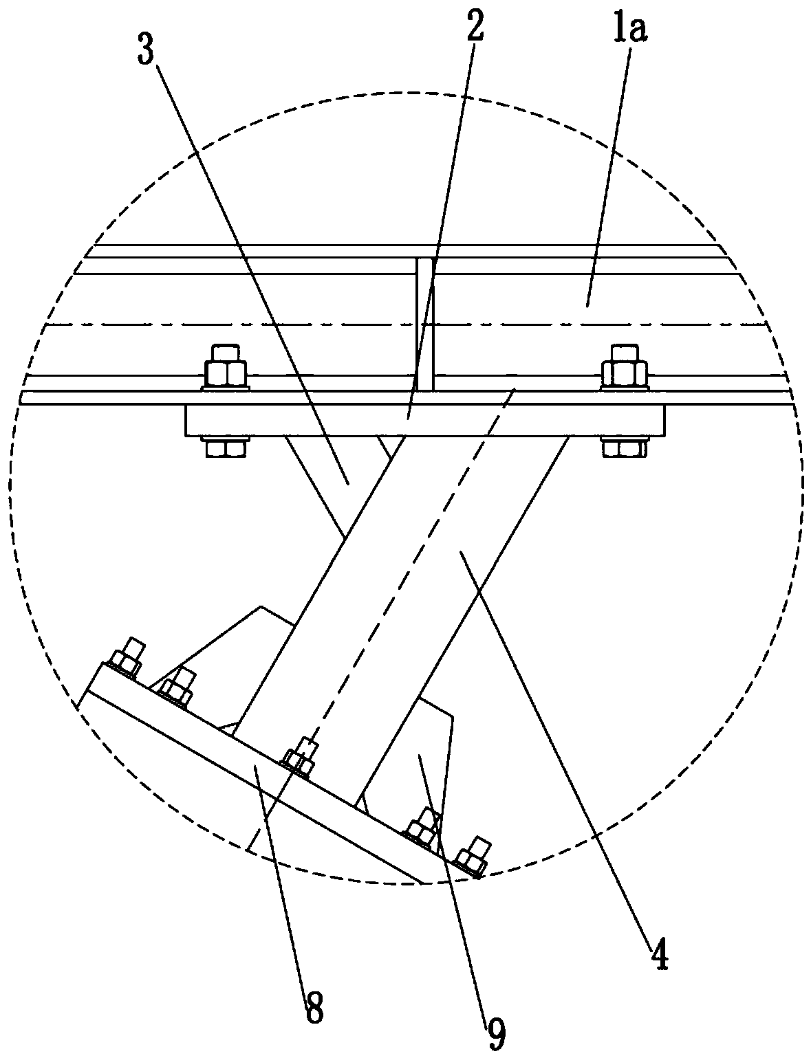 Anti-overturning type high-temperature corrosive medium conveying pipeline component