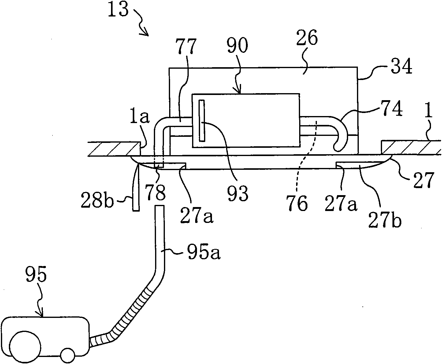 Air conditioner and cleaner extension nozzle using same