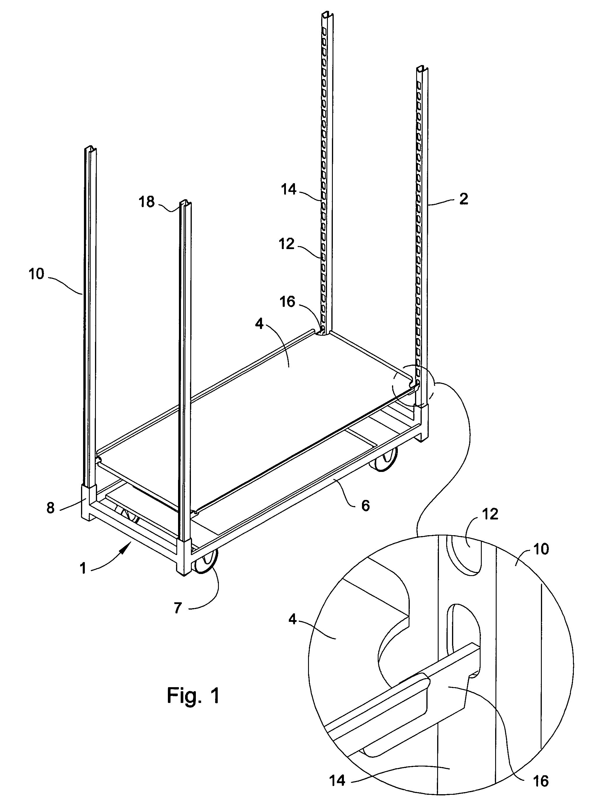 Apparatus and method for assembling shelving units
