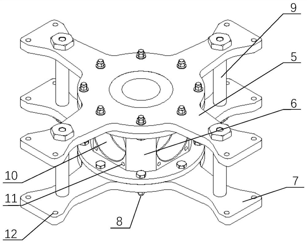 A helicopter rigid rotor hub