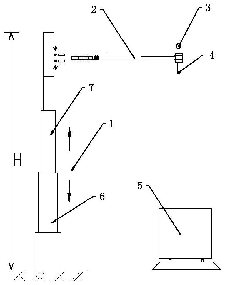 Lifting type mobile catenary supporting device, mobile catenary and operation method