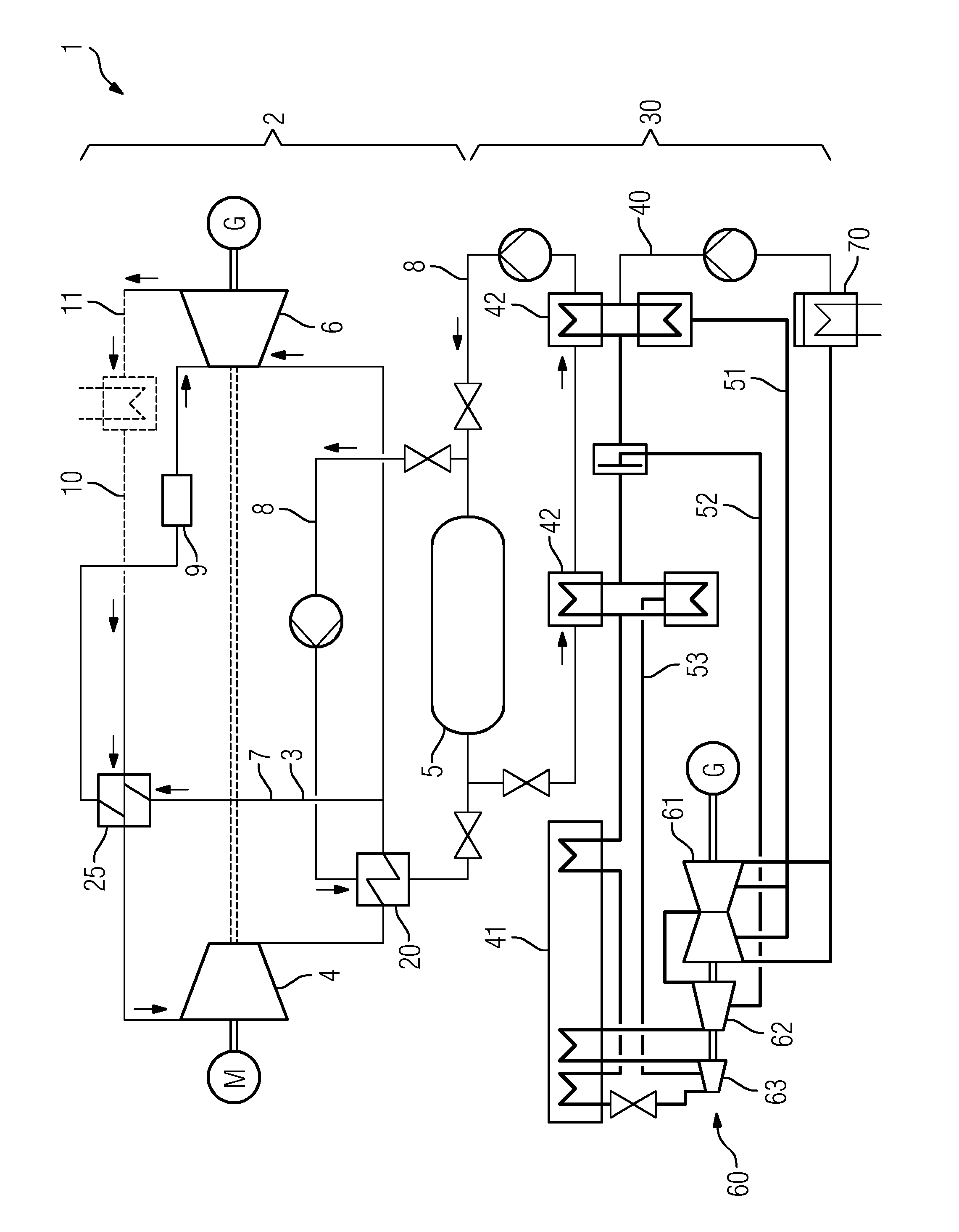 Energy storage apparatus for the preheating of feed water