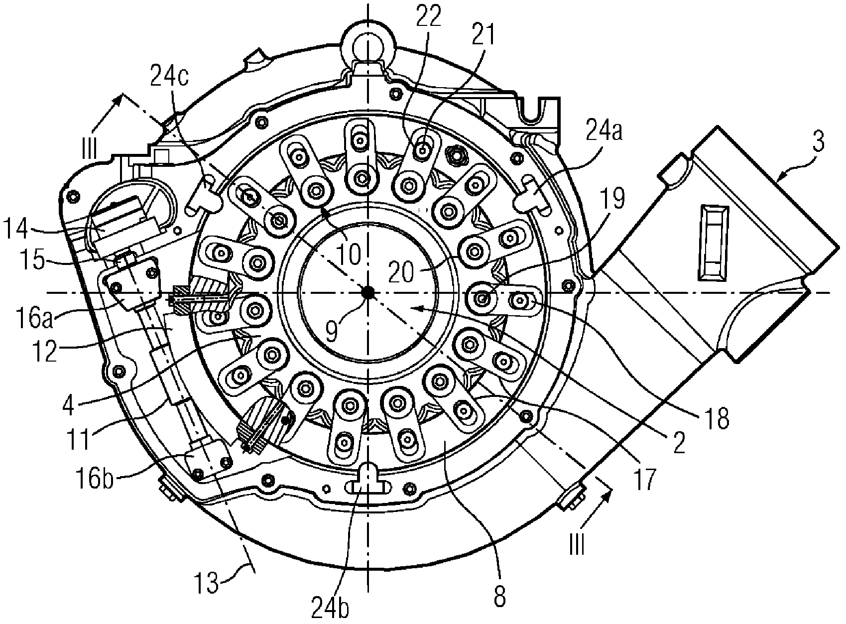 Centrifugal compressor having variable geometry diffuser and method thereof