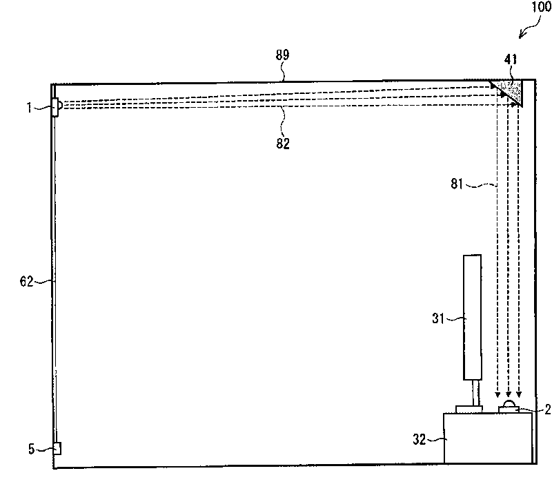 Millimeter wave transceiving system and reflecting plate