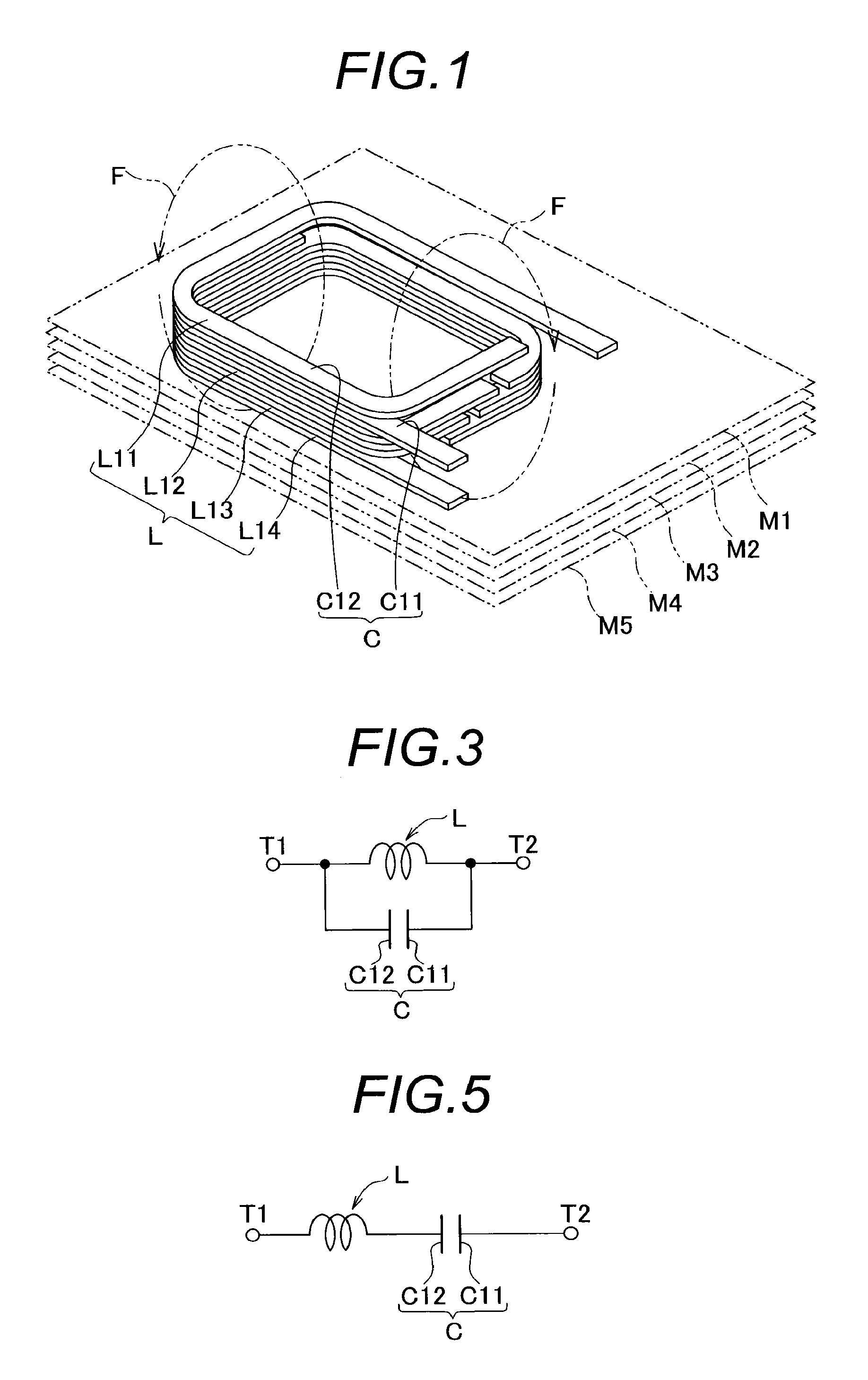 Laminated composite electronic device including coil and capacitor