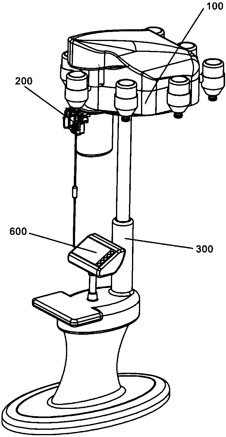 A bottle pressing automatic transfusion system