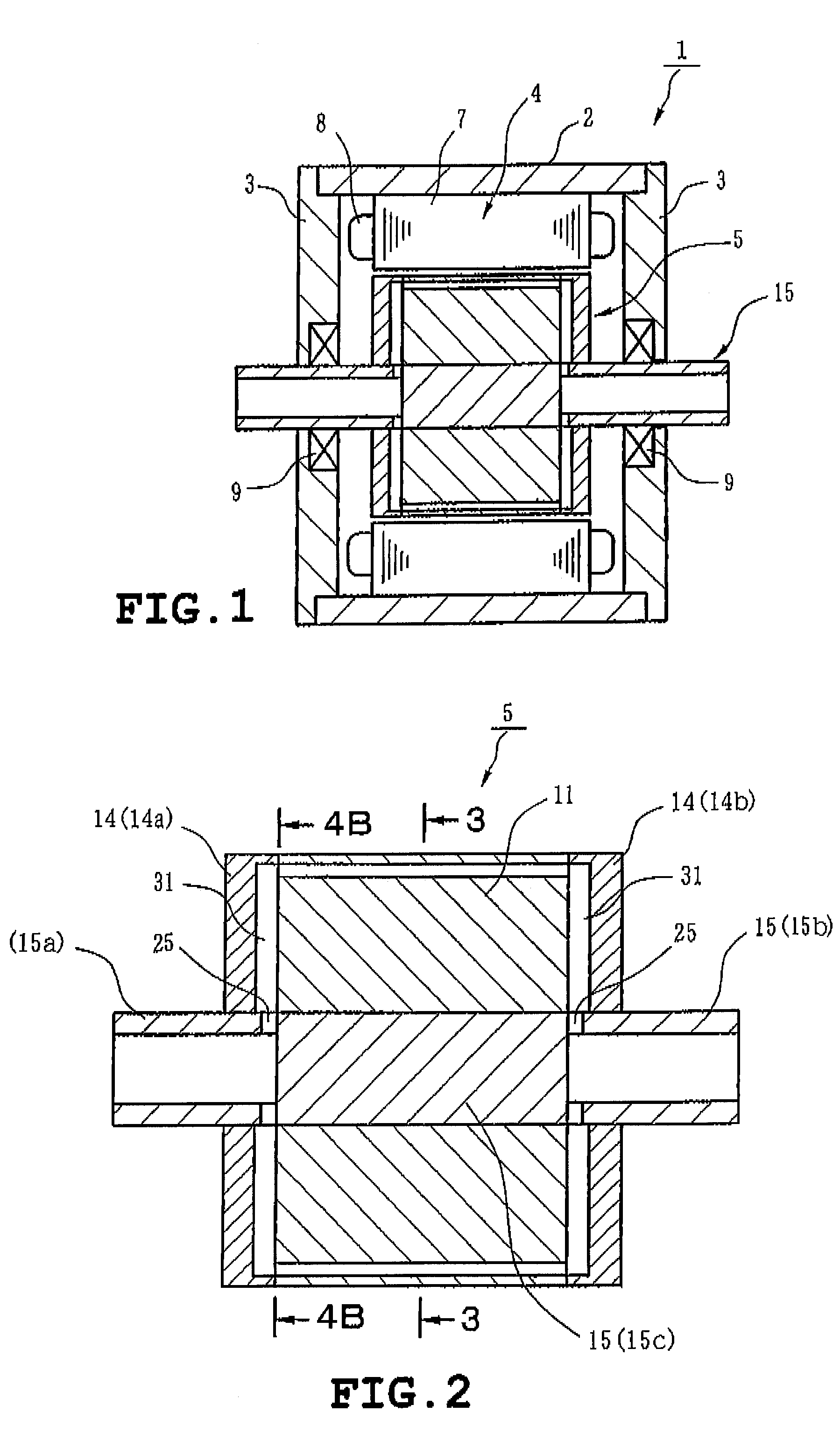 Cooling structure for rotor core in electric rotating machine