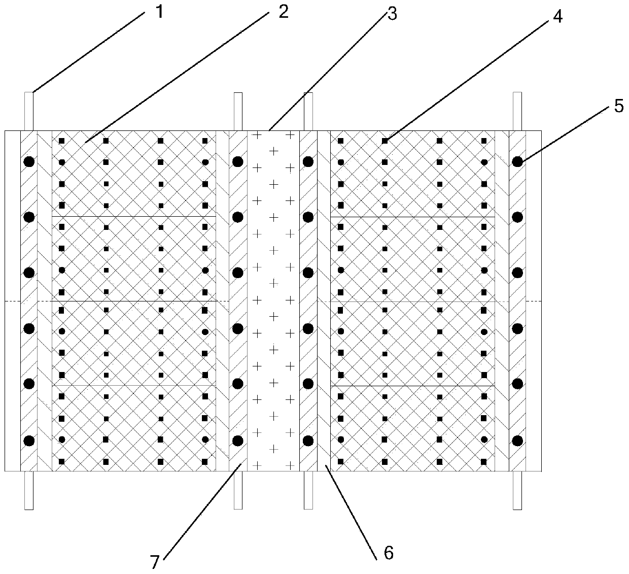 Template system used for overall pouring of large-area tunnel immersed tube
