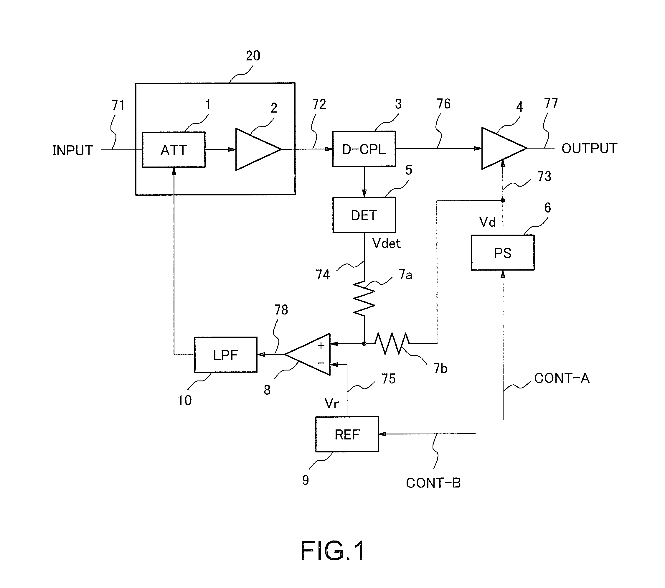 Power amplifier circuit, control method thereof and control program thereof