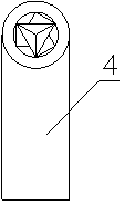 Triangular-cross-section felting needle provided with spiral needle blades