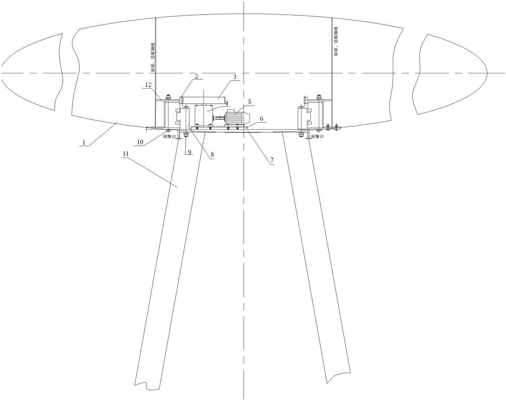 Rotating and connecting structure of aircraft radome