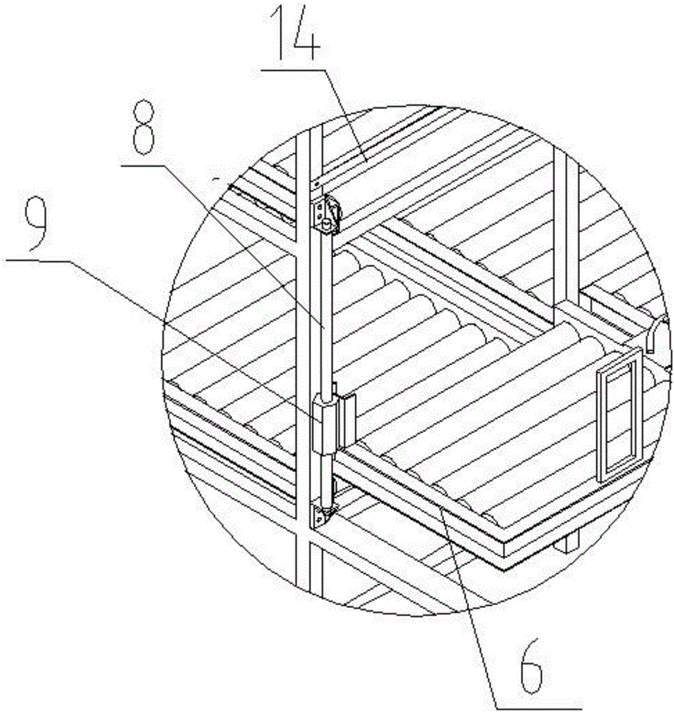 Novel bearing cap finished product box conveying rack