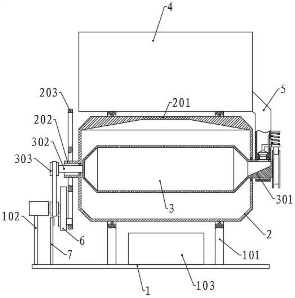 A double-layer ball milling equipment for processing high-purity quartz sand