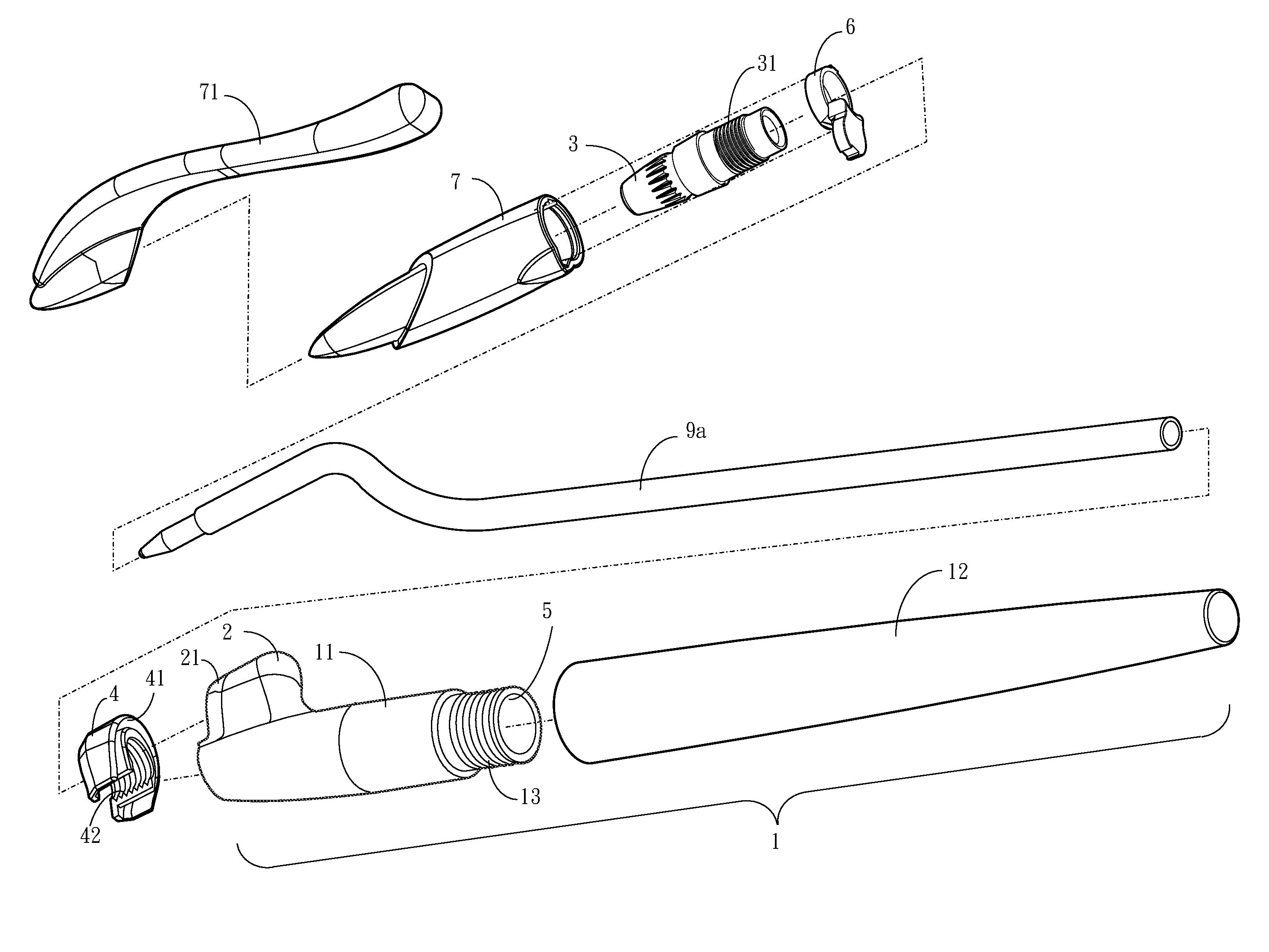 Offset pen structure for rapid assembling