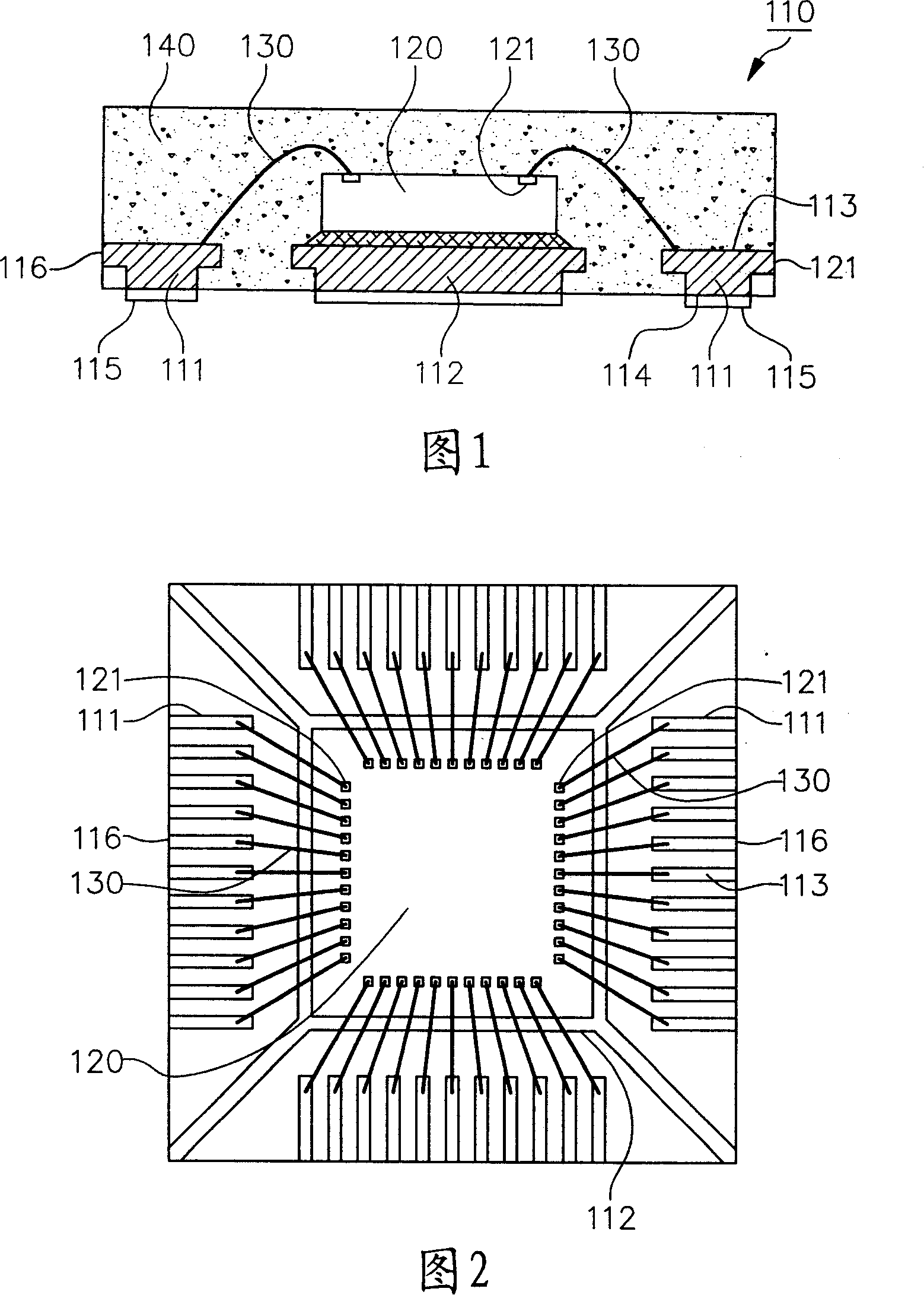 Wafer packaging construction with array connecting pad and method of manufacturing the same