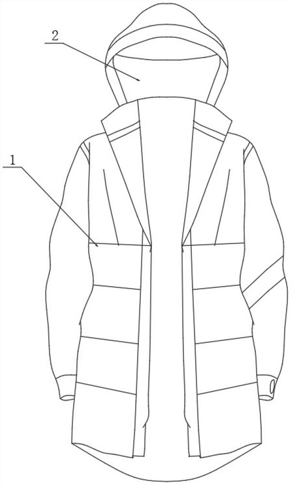 Dual-purpose convenient down jacket and processing technology