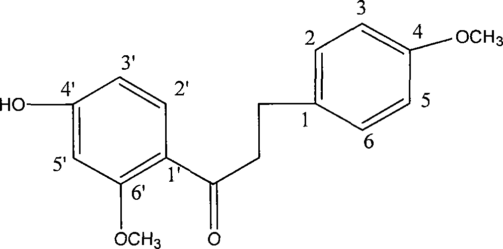 4'-hydroxy-4,6'-dimethoxy dihydrocharcone and method for synthesizing the same