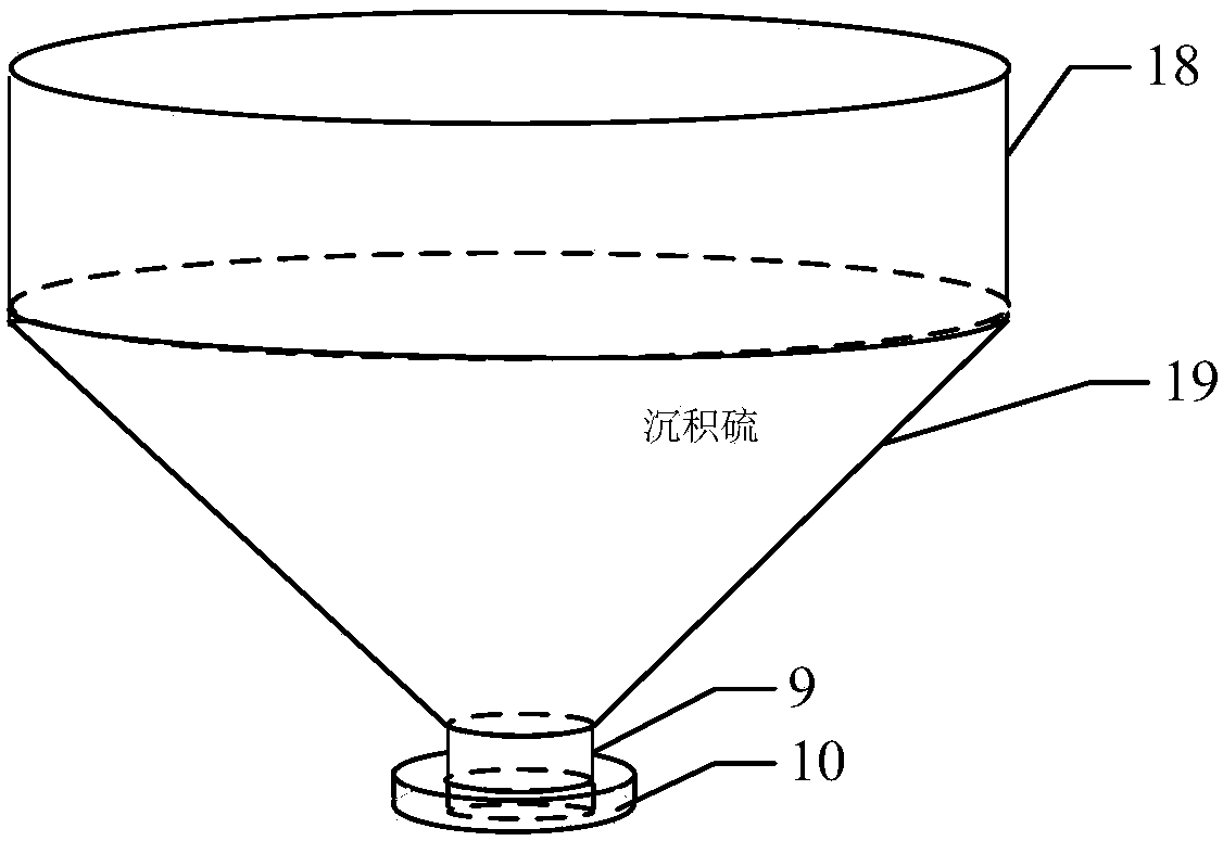 Sulfur separating and discharging device for high-sulfur gas field