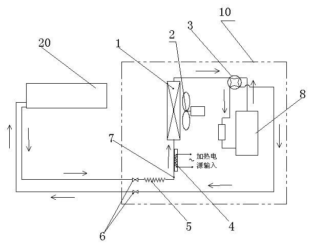 Air conditioner for defrost and variable-frequency heat pump