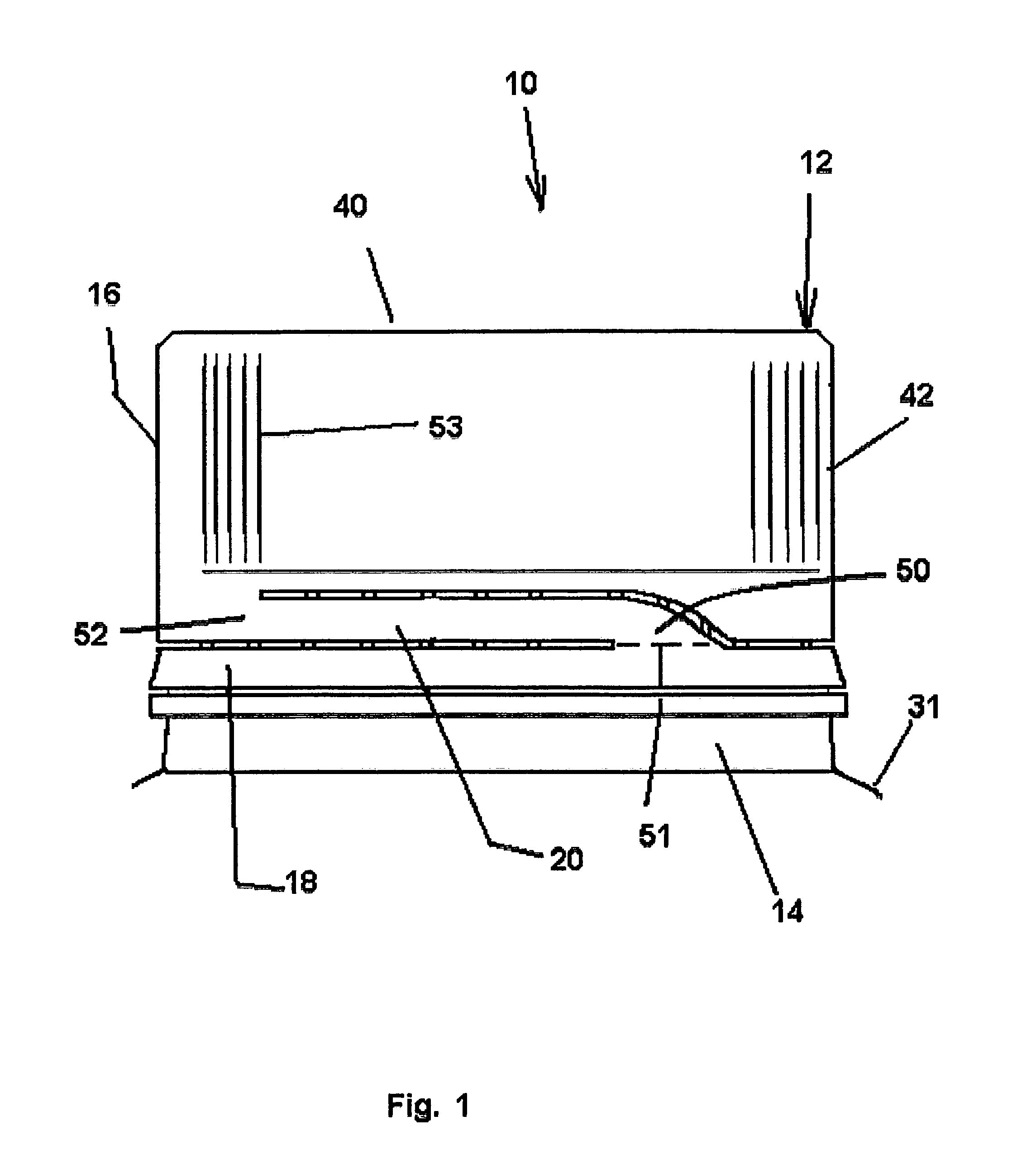 Closure with spring loaded tether docking