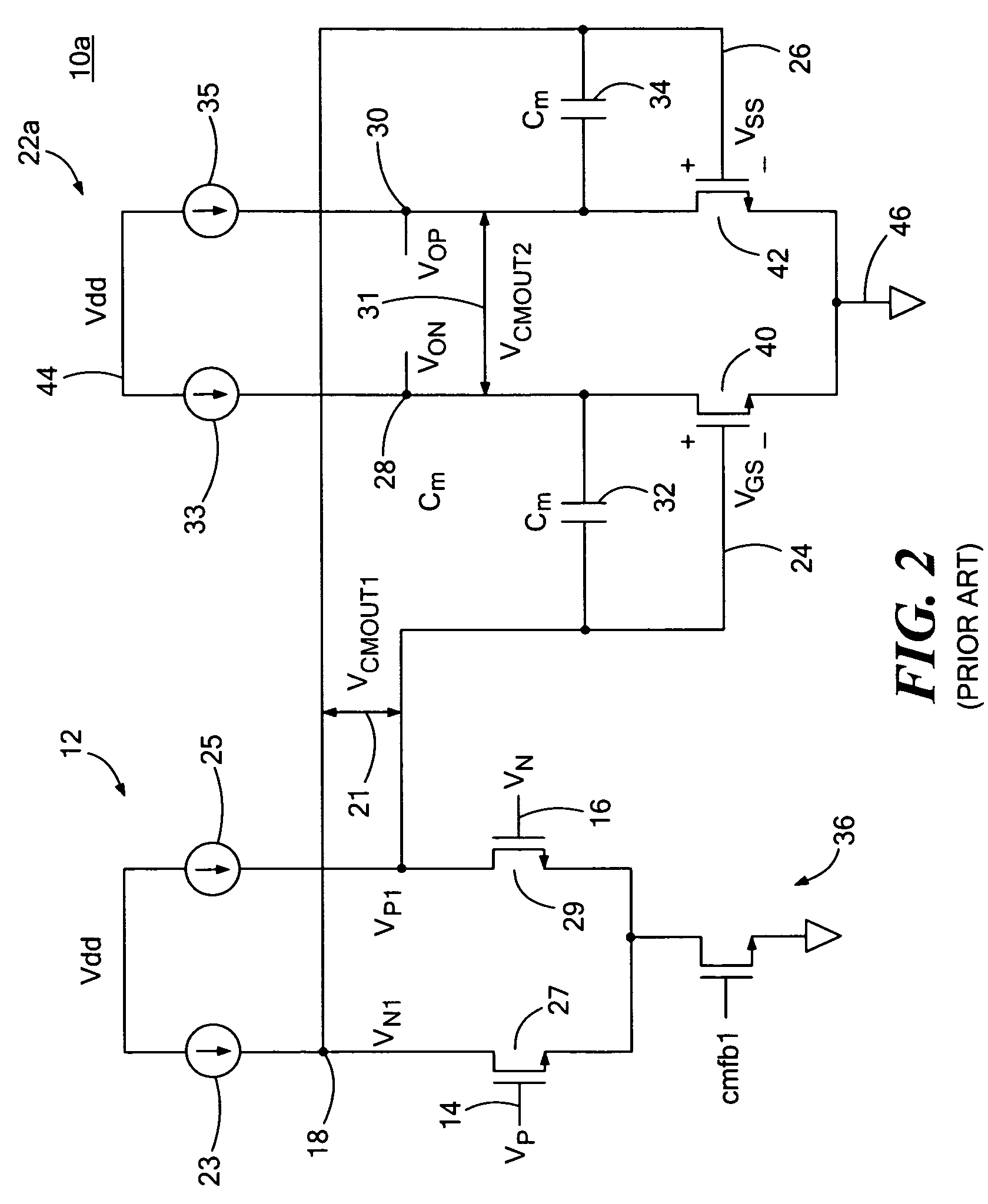 Differential two-stage miller compensated amplifier system with capacitive level shifting