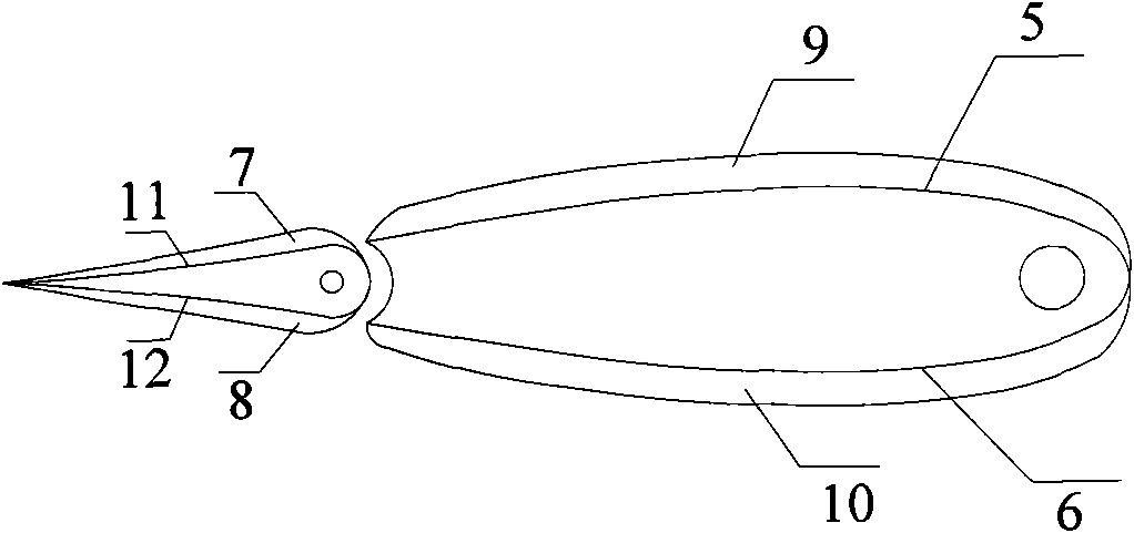 Drag-reducing device of anti-rolling fin of ship wing flap